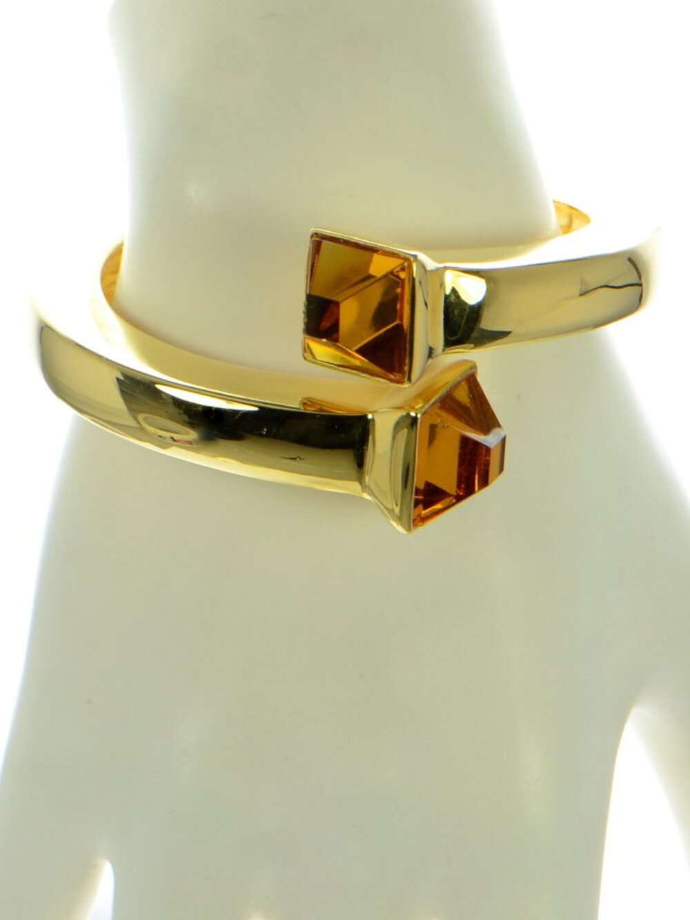 Kenneth Jay Lane Polished Gold Bypass Cuff Bracelet